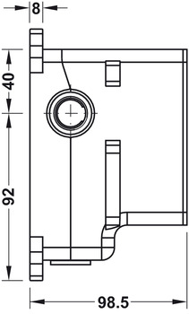 Bộ âm cho bộ trộn sen tắm / bồn tắm, Đồng, vỏ nhựa Hafele 485.60.990